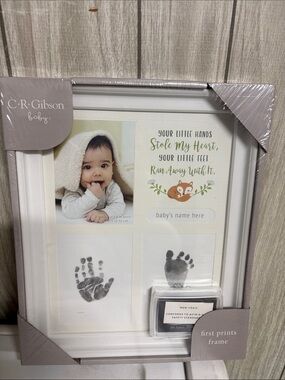 Gibson White Baby First Prints Keepsake Frame